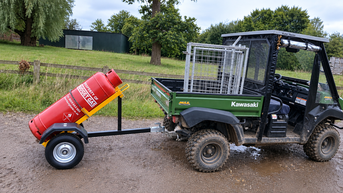 Single Propane Gas Bottle Carrying Trailer