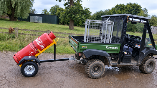 Single Propane Gas Bottle Carrying Trailer