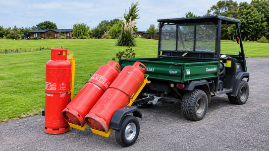 Three Propane Gas Bottle Carrying Trailer